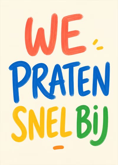 We praten snel bij