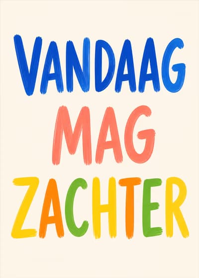 Vandaag mag zachter