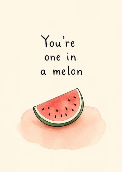 You're one in a melon