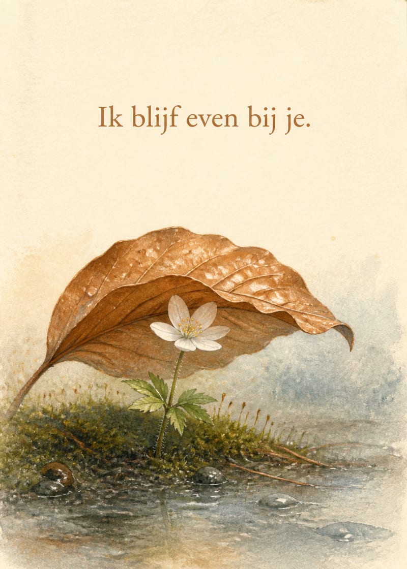 Even bij je