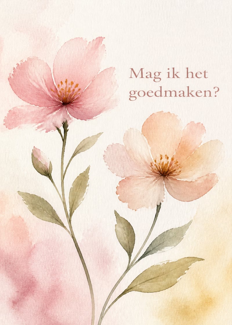 Mag ik het goedmaken?
