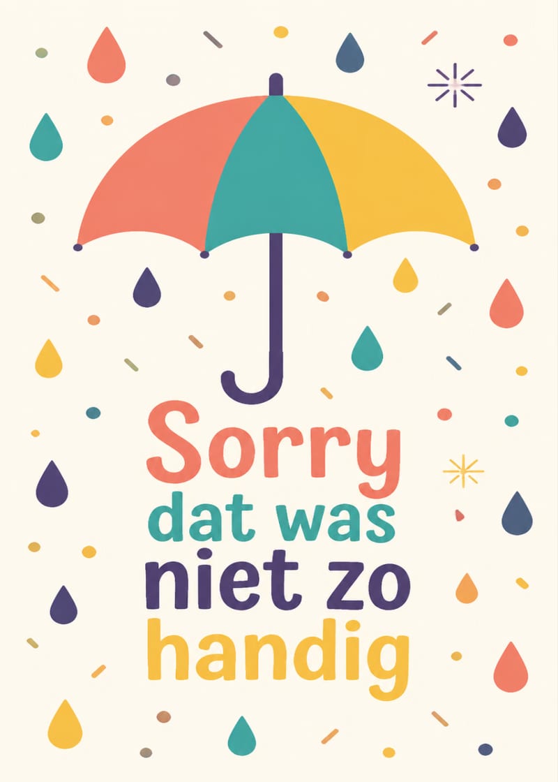 Sorry dat was niet zo handig